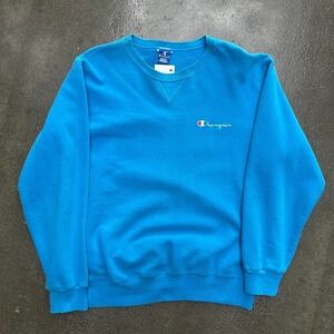 Vintage 90s champion embroidered spell out size men's large crewneck sweatshirt